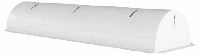 Mini serra a tunnel - Serra in plastica per piante | Colore: Bianco | Dimensioni: 80x300x45 cm