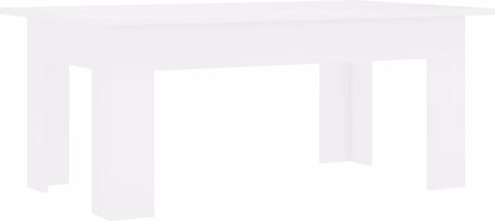 Tavolino da Salotto Bianco 100x60x42 cm in Legno Multistrato