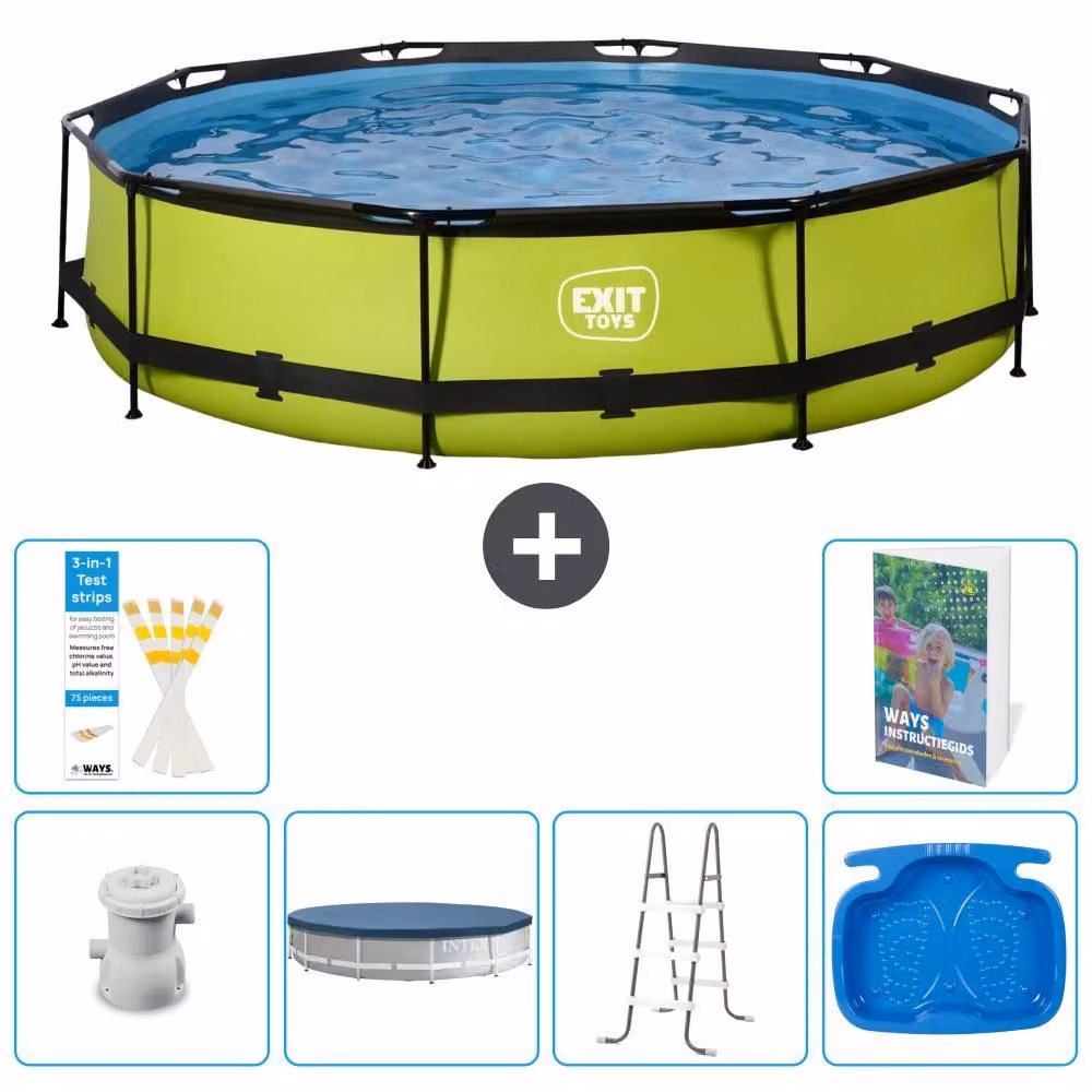 Piscina gonfiabile rettangolare - 360x76 cm - Set da 5 pezzi - Modello S314