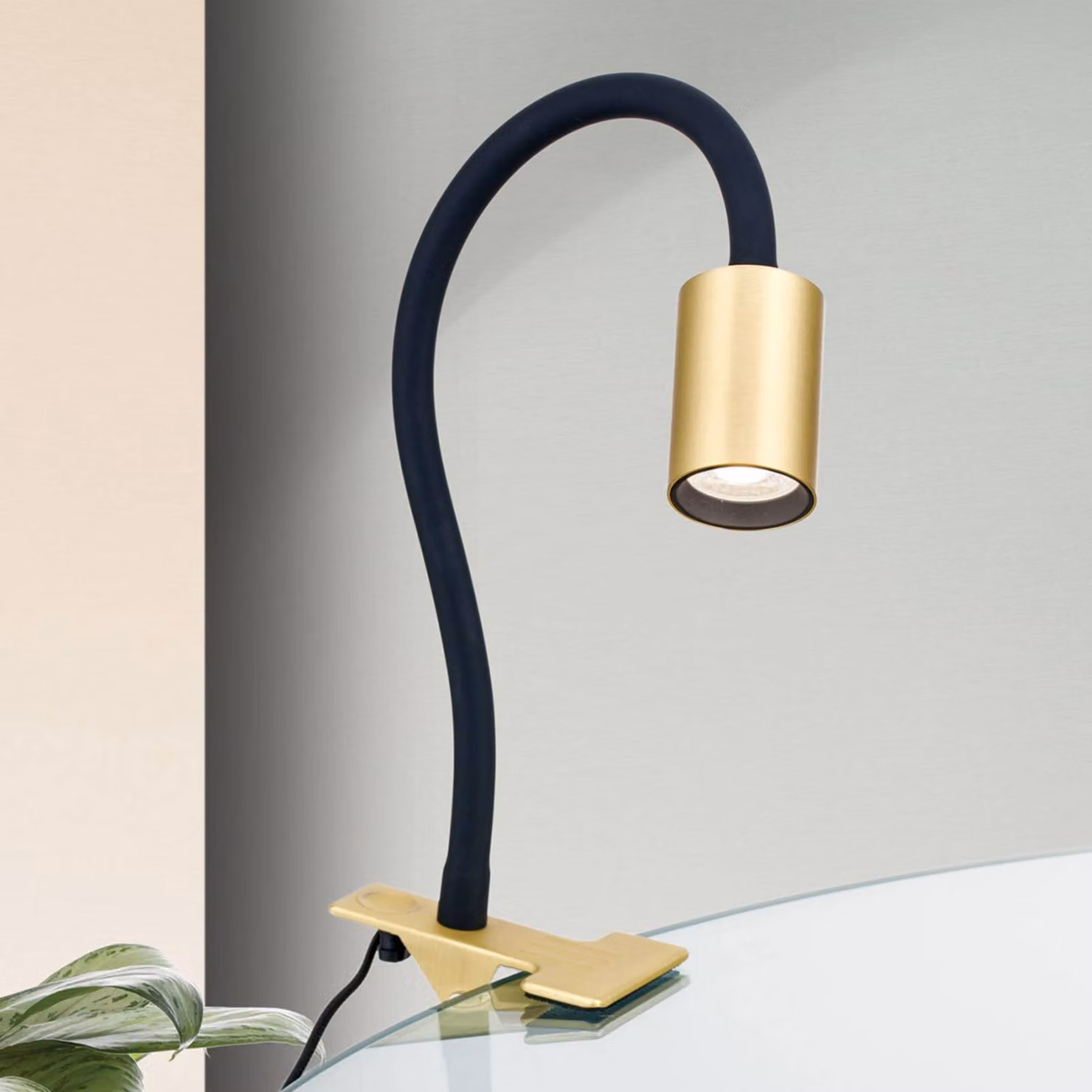 ORION Lampada con morsetto Kurt, Ottone / Oro, Studio / Ufficio, Metallo, Moderno, Lampada con morsetto