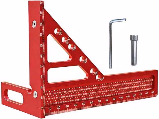 Goniometro in alluminio con misurazioni precise - Multifunzione - Resistente e antistrappo - Ideale per la lavorazione del legno