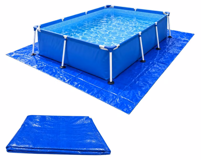 Telo protettivo per piscine, tappetino pieghevole per la protezione del pavimento, dimensioni 205 x 305 cm