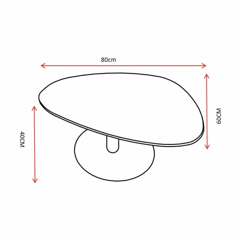 Tavolino Plectrum Casa Collection Grigio Marmorizzato con Base Nera L: 80 cm, P: 60 cm, H: 40 cm – 2