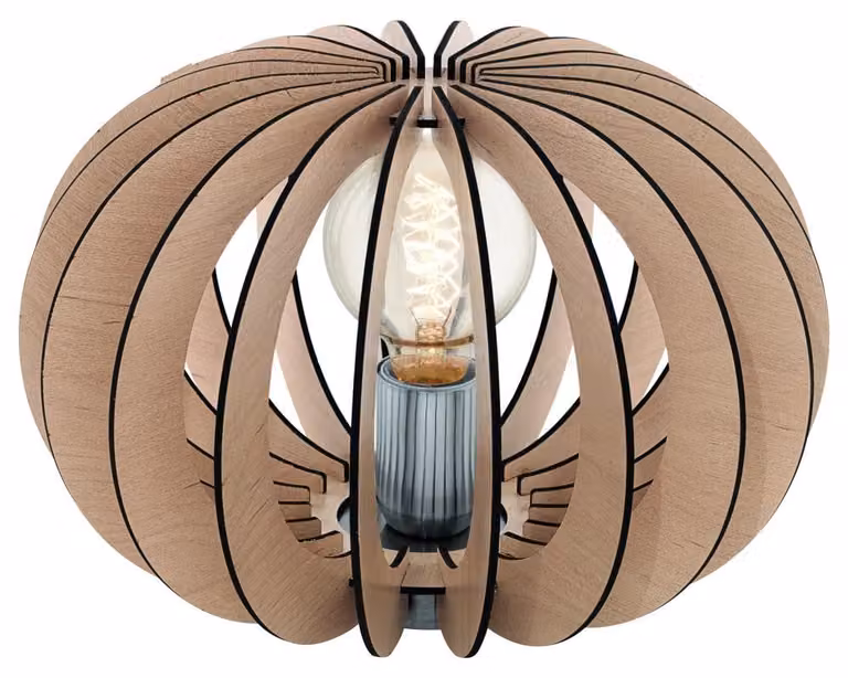 Lampada da tavolo in legno marrone chiaro interruttore 1xE27 max. 60W/230V LED adatto Ø 30cm