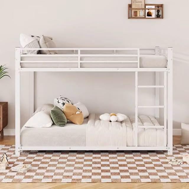 Letto a Castello in Metallo Bianco 140x200 ¨C MINIMAL ¨C Metallo Bianco