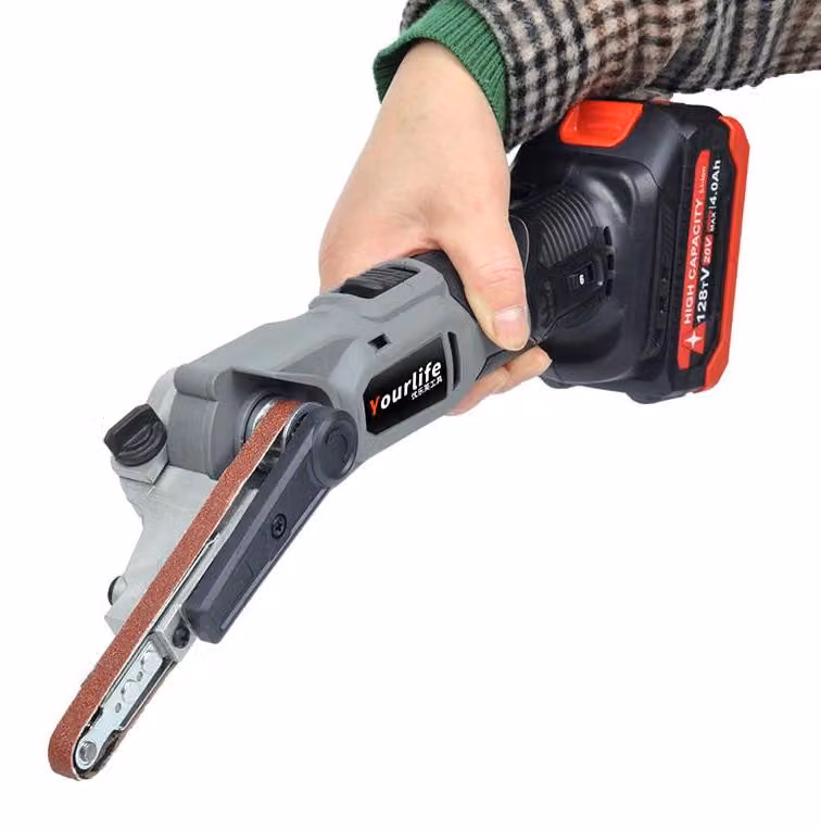 Levigatrice a nastro a batteria, 18 V - 6 velocità regolabili - Potenza 300 W - Nastro stretto 330x10 mm