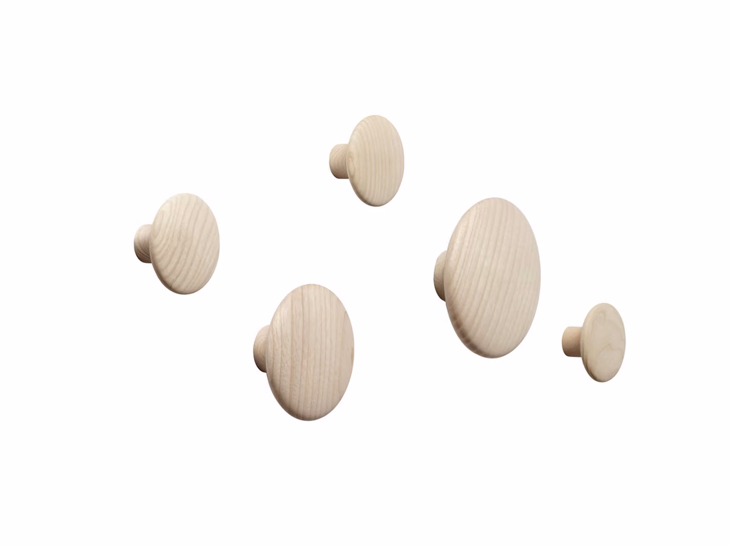 Dots Appendiabiti in Legno Set 5 Pz