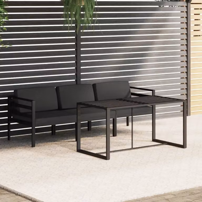 Maison Exclusive - Set Divani da Giardino 4 pz con Cuscini in Alluminio Antracite