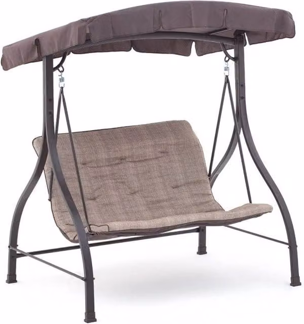 Dondolo in acciaio due posti Marrone HAITI 160x112x h163 cm