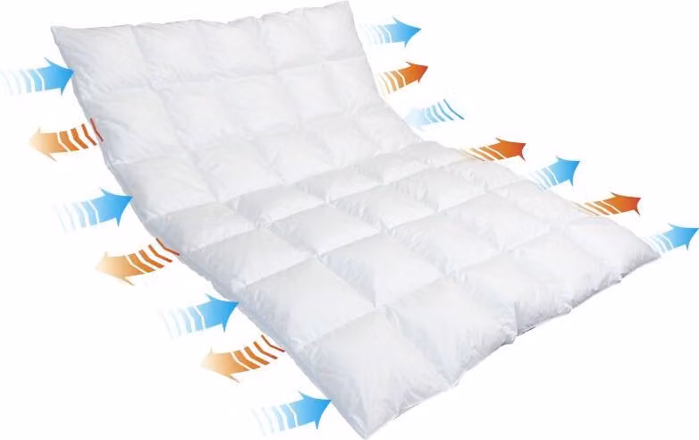 Piumino doppio Traumina Breeze in piuma, classe di calore 3, misura 155x200 cm