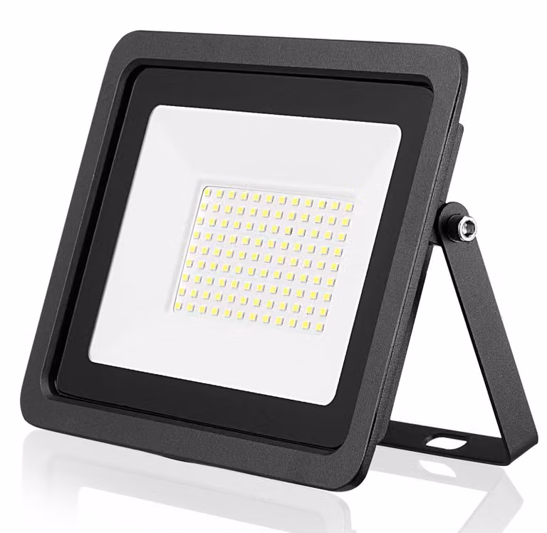 Faretto LED da esterno, 100W, luce bianca fredda, grado di protezione IP68, impermeabile, forma rettangolare, 9000 lumen