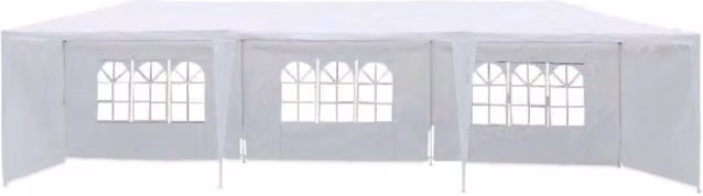 Gazebo CAROLINA HABITAT ET JARDIN in polietilene bianco L: 9 m, P: 3 m – 1
