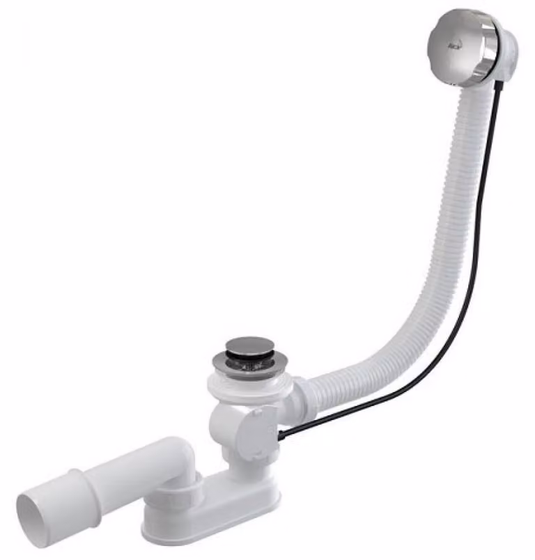 Sifone per vasca da bagno Alcadrain (Alcaplast) automatico completo, in metallo A55K-100