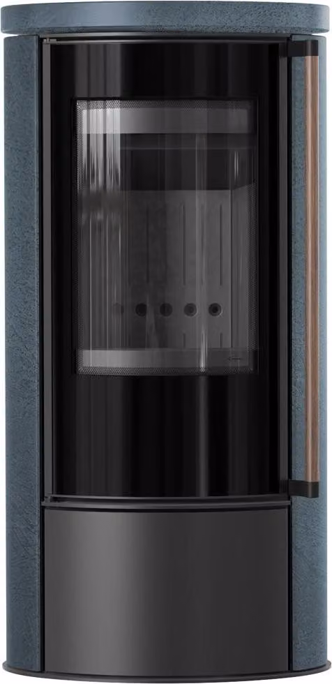 KRATKI ERIK stufa Ø150 5,5kW SERPENTINO Vetroceramica Nero Maniglia Jatoba