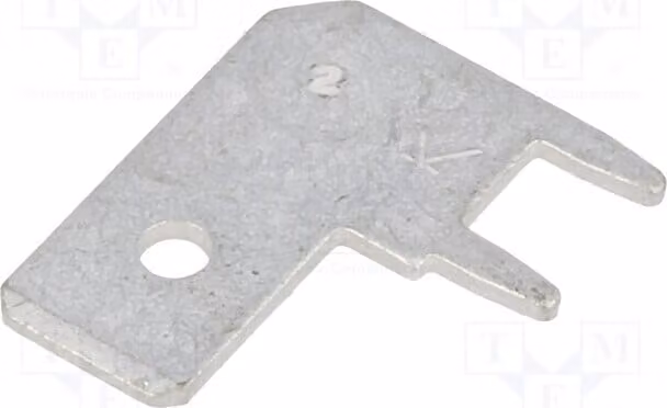 5 connettori: a filo, maschio, 6,4 mm, 0,8 mm, stagnati, modello 4966 - Connettori a foro passante, realizzati in ottone, per saldatura