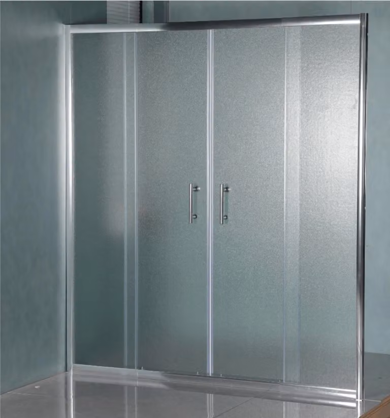 Cabina doccia 180 cm con apertura centrale e quattro cristalli in vetro temperato satinato - FRASCIO