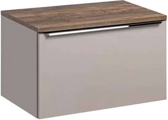 Set da bagno VANTA color taupe: mobiletto sotto lavabo 80cm + piano lavabo