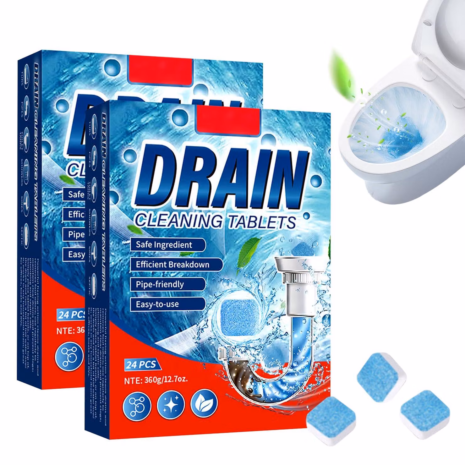 Potente detergente per scarichi – Efficace detergente per il bagno contro gli intasamenti