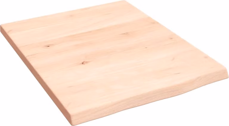 Piano Bagno 40x50x2 cm in Legno Massello Non Trattato