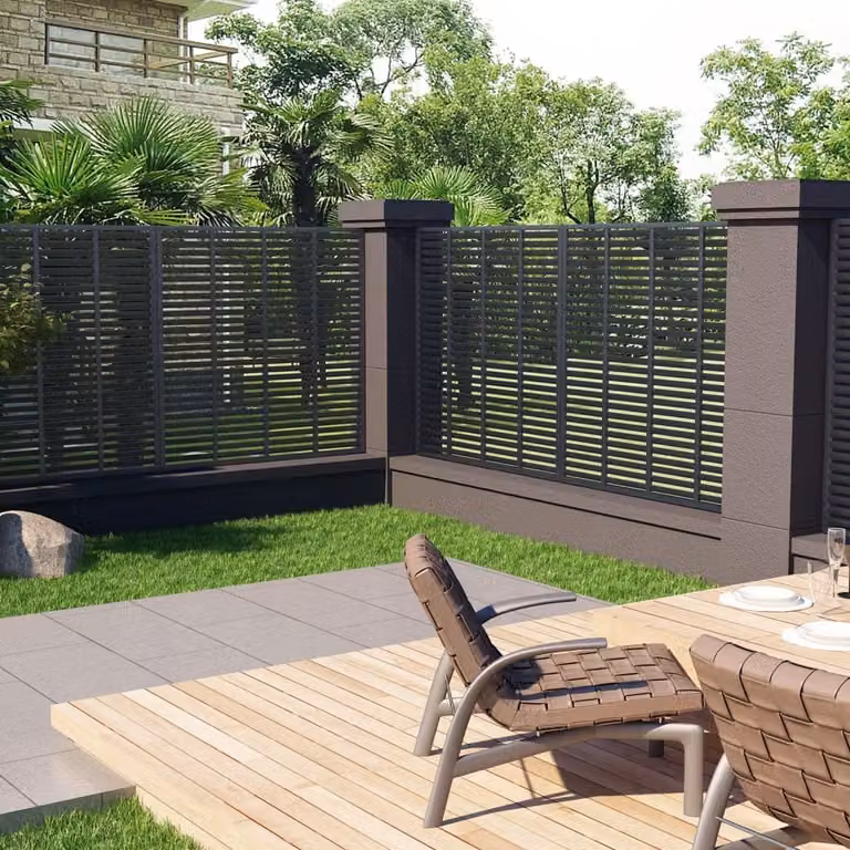 Maison Exclusive - Recinzione a doghe in WPC 180x180 cm Grigio