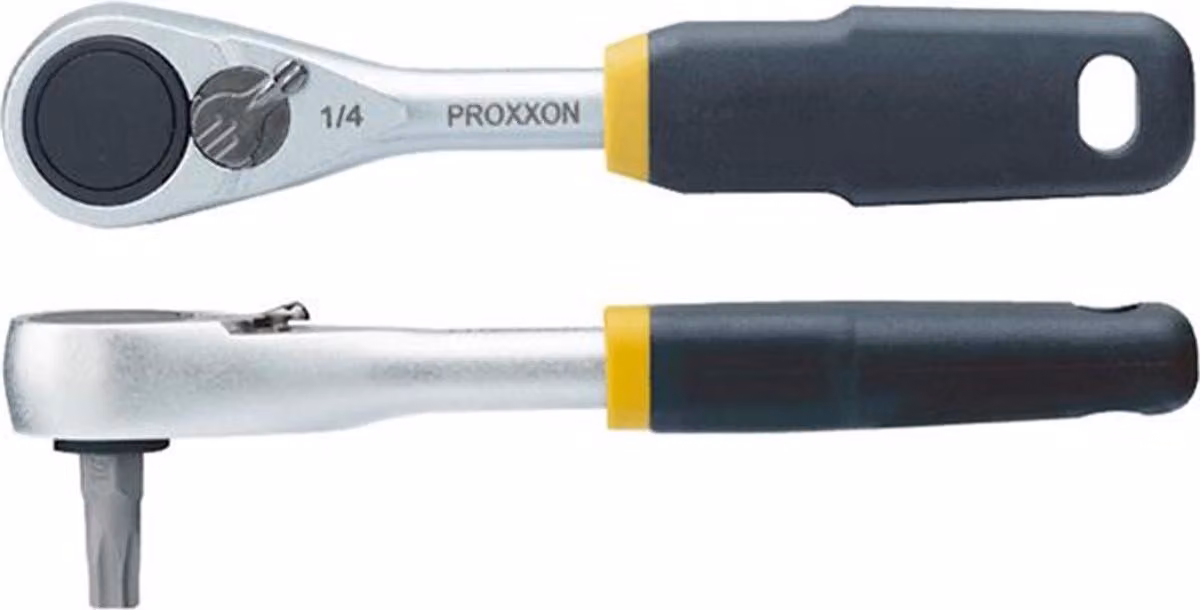 Proxxon Micro Ratsche, 1/4" Bit-Aufnahme, 23 x 12 mm-extrem schlanker Kopf