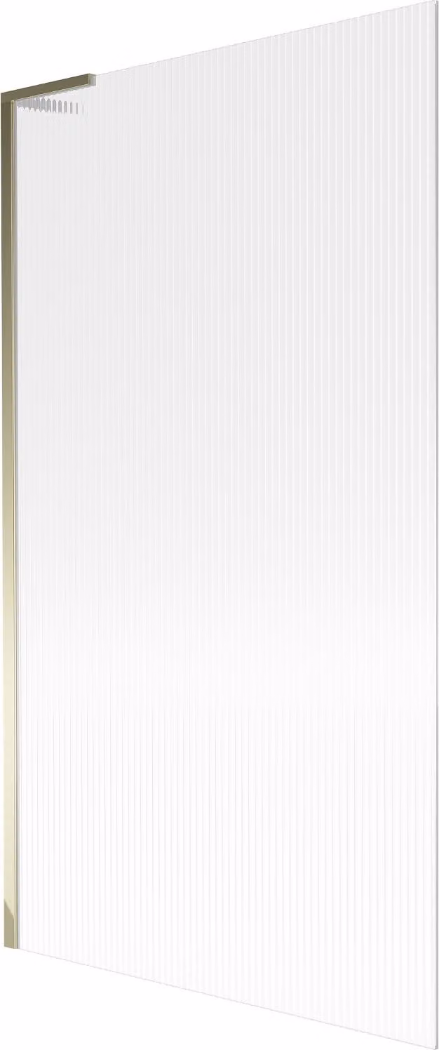 Mexen Next L paratia per vasca da bagno a 1 anta 100 x 150 cm, righe, dorato - 895-100-000-03-09-50