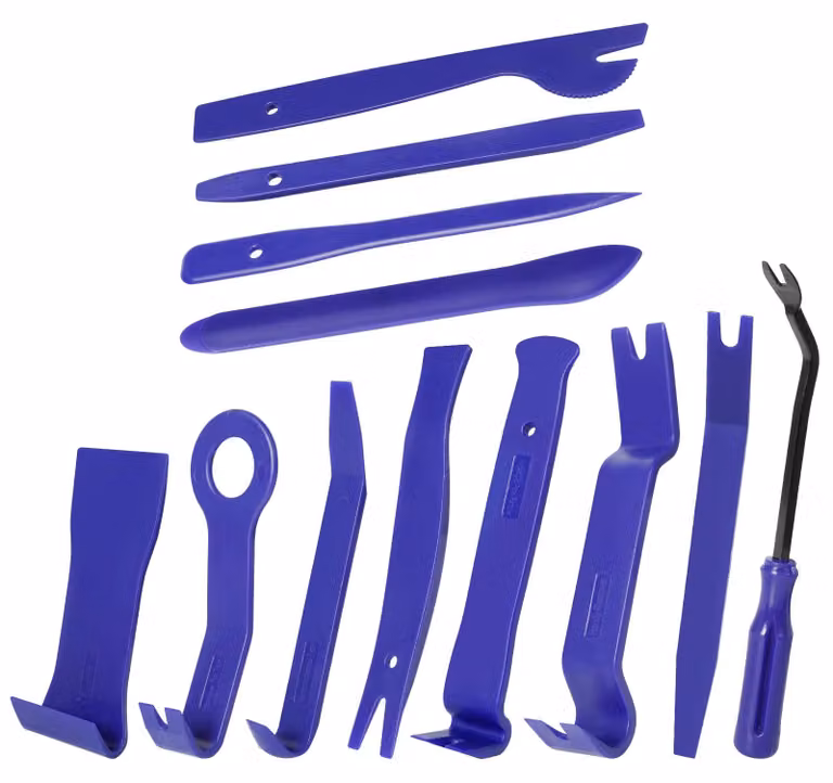 Set di leve per auto, 12 pezzi, in plastica PP, utensili per smontaggio, colore blu