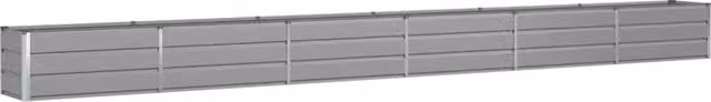 Fioriera a cassetta in acciaio zincato grigio chiaro L: 580 cm, P: 50 cm, H: 45 cm