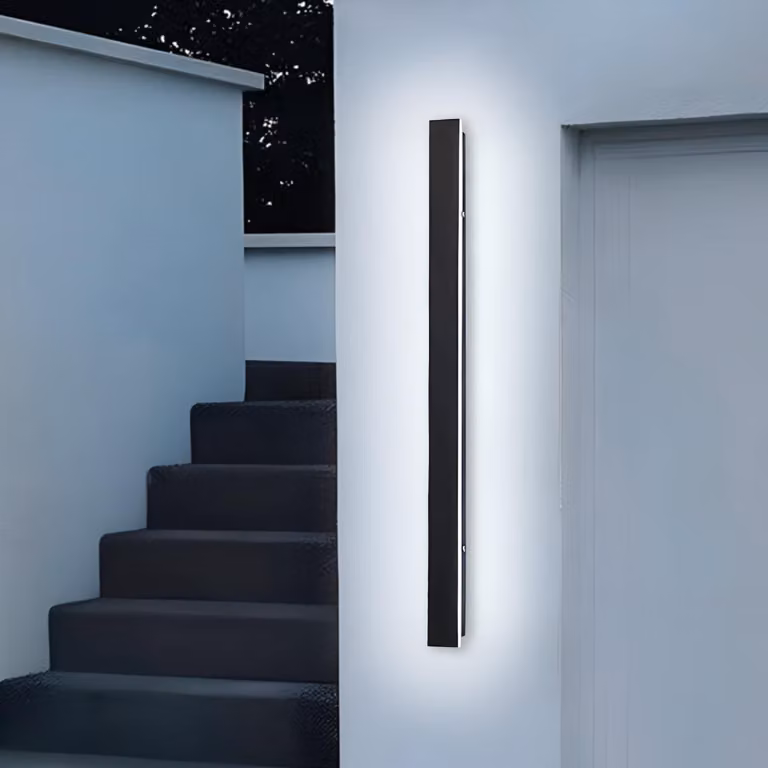 Lampada a LED da parete, 100 cm, 21W, grado di protezione IP65, luce bianca fredda 6000K, colore nero