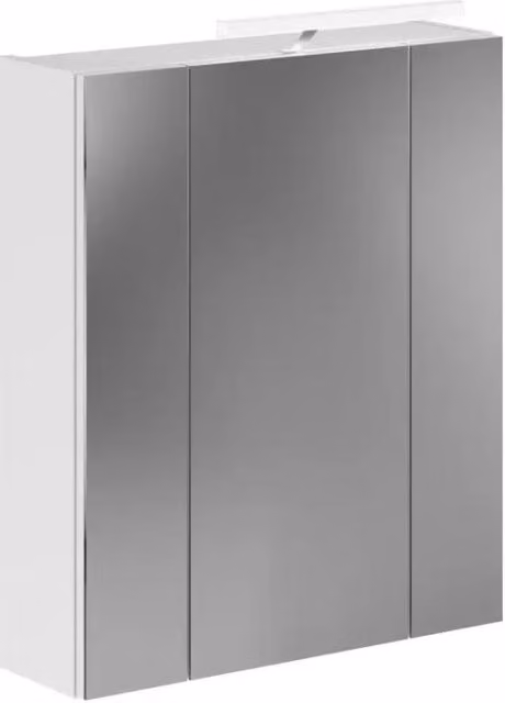 Mobiletto con Specchi + LED - Bianco Lucido - KLEANKIN