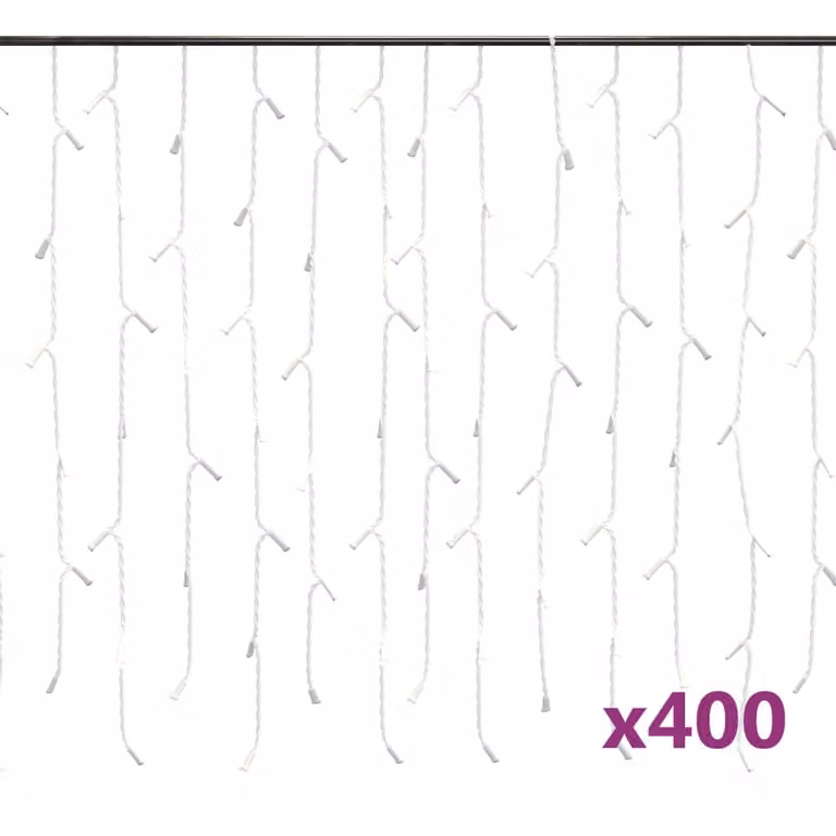 Luci a Ghiaccioli a LED 10 m 400 LED Colorati 8 Funzioni