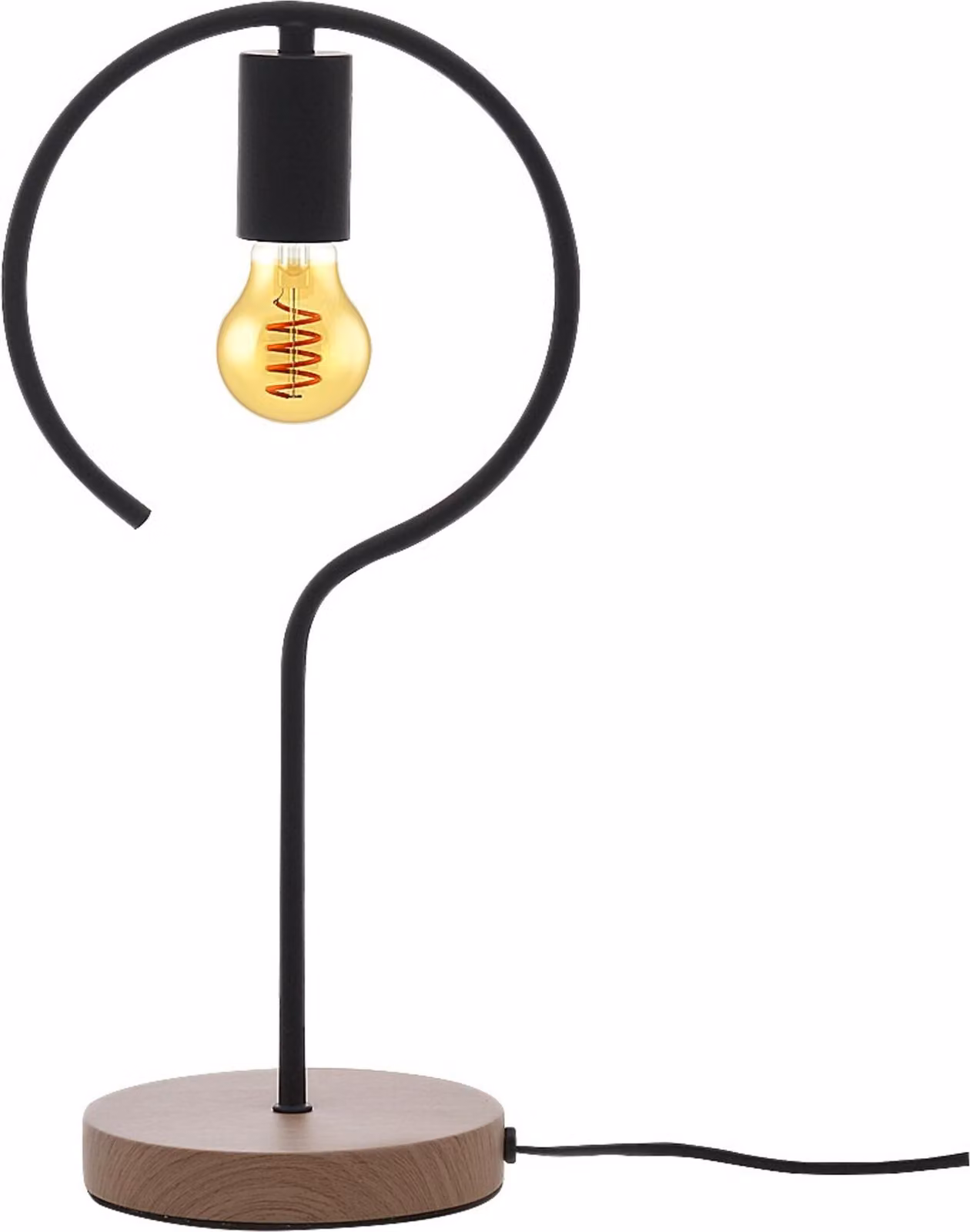 Lampada da tavolo industriale Rufin 3220 Rabalux in faggio E27
