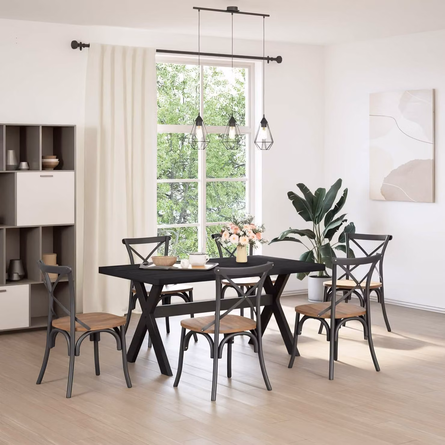 Maison Exclusive - Tavolo da pranzo NOAIN, 160 cm, legno massello di pino, nero, rettangolare