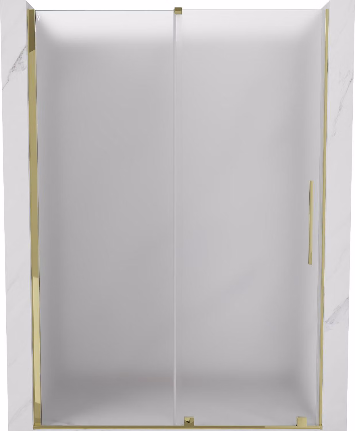 Mexen Velar porta doccia scorrevole 150 cm, smerigliata, dorata - 871-150-000-31-50