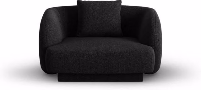 Poltrona Tulum Cosmopolitan Design in ciniglia nero con braccioli per il tuo living room – 1