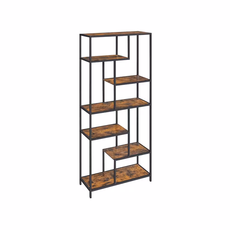Scaffale a 5 Ripiani Libreria Marrone Vintage | VASAGLE
