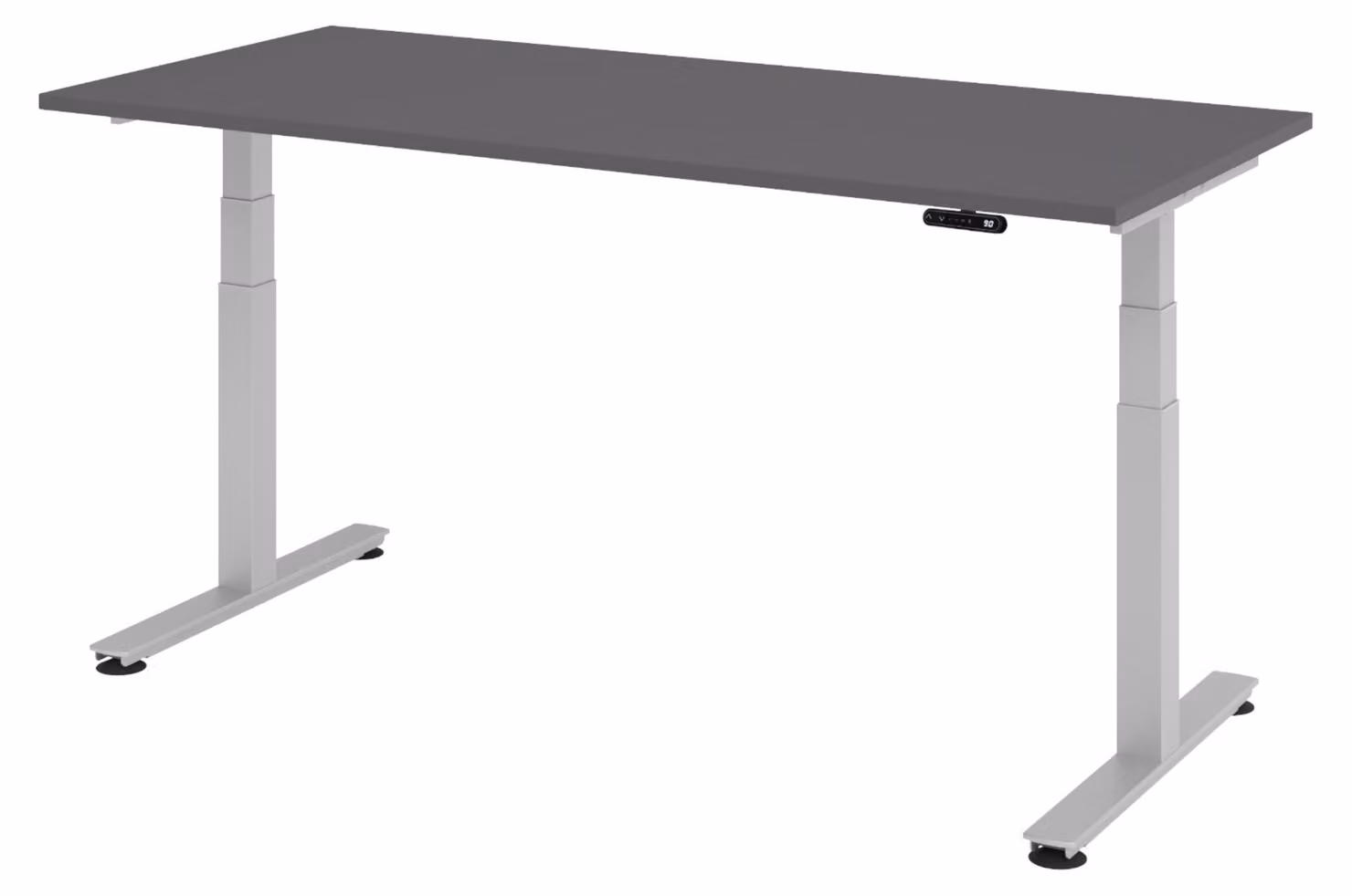Scrivania elettrica bümö XDSM - Struttura: argento, decorazione: grafite, dimensioni: 180 x 80 cm