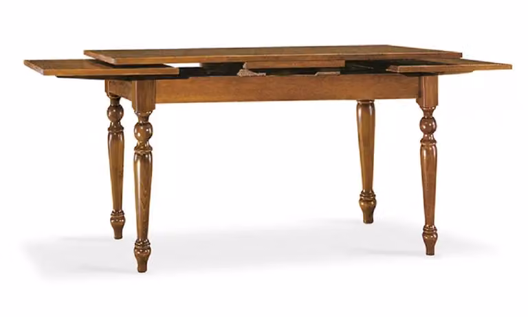 Tavolo allungabile in legno massello di noce Mobili 2G L/P/H: 90 x 90 x 78 cm