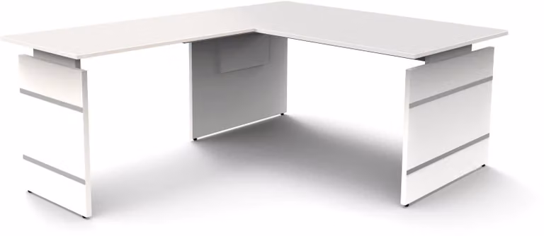 Form 4 combinazione angolare, regolabile manualmente in altezza, bianco, dimensioni combinazione angolare:160 x 180 cm