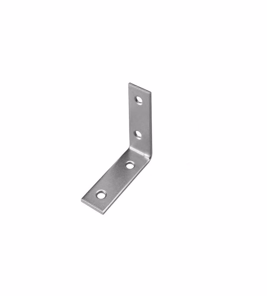 Lastrina ad angolo acciaio Inox A2 - 100 x 100 x 20 spessore 2 mm.