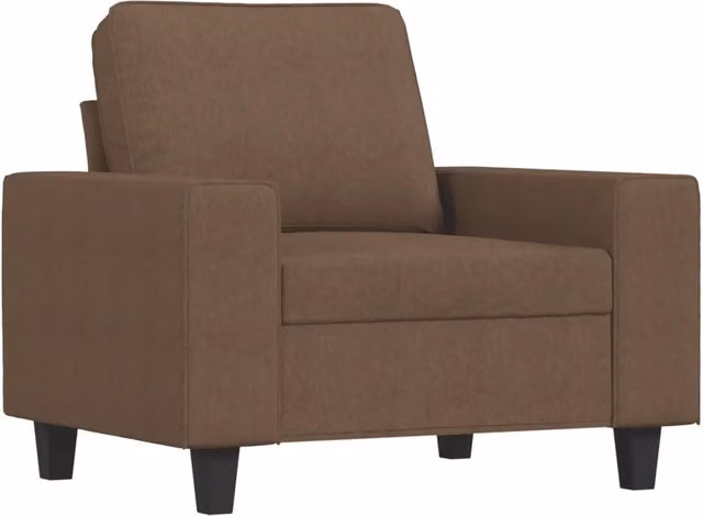Poltrona | Sedia Relax Marrone 60 cm in Tessuto