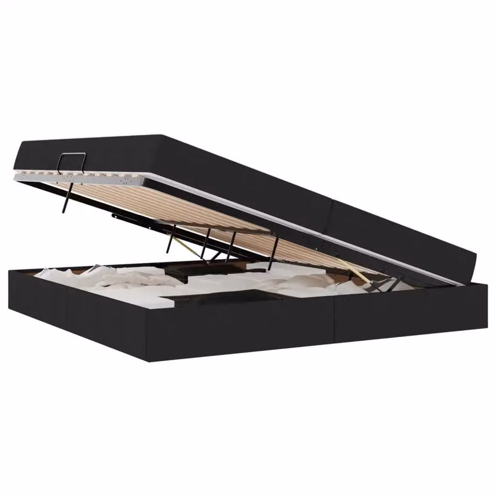 Letto con contenitore e materasso vidaXL Nero L 200 cm x P 200 cm x H 280 cm – 2