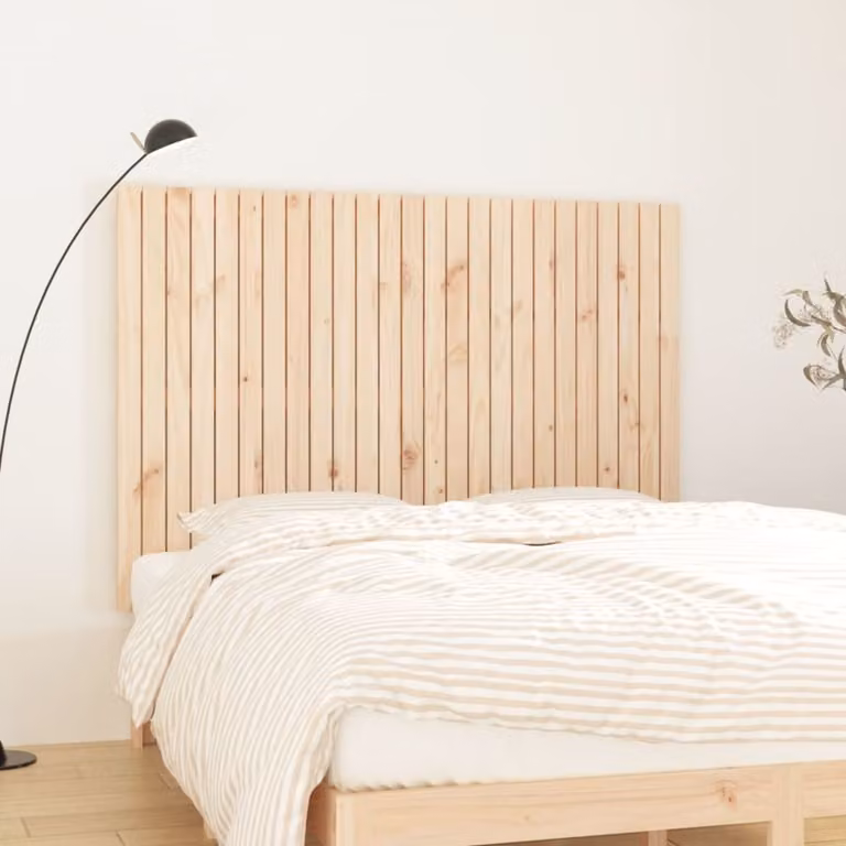 Testiera da parete vidaXL in legno massello di pino, L: 159,5 cm, P: 3 cm, H: 110 cm