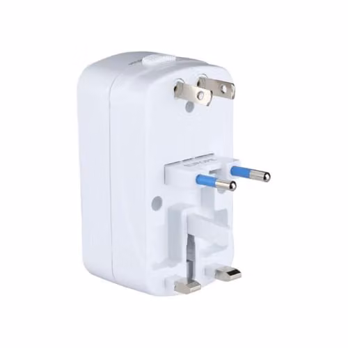 Adattatore Universale con Protezione da Sovraccarico con 2 USB Colore Bianco