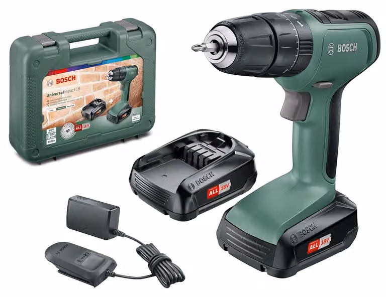 Avvitatore a percussione a batteria Bosch - Con 2 batterie incluse