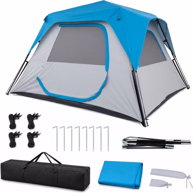 Tenda pop-up con tettoia rimovibile per 5-6 persone