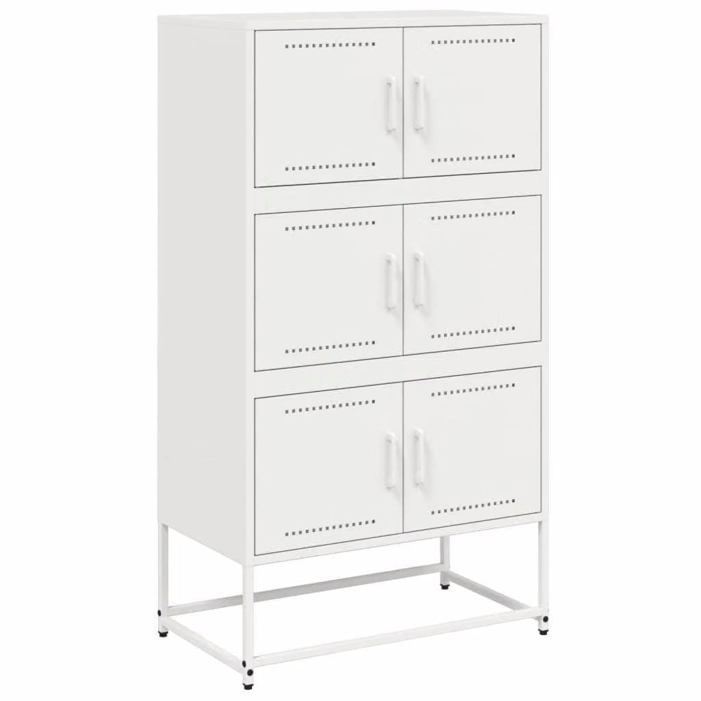 Credenza Bianca 68,5x38,5x123,5 in Acciaio