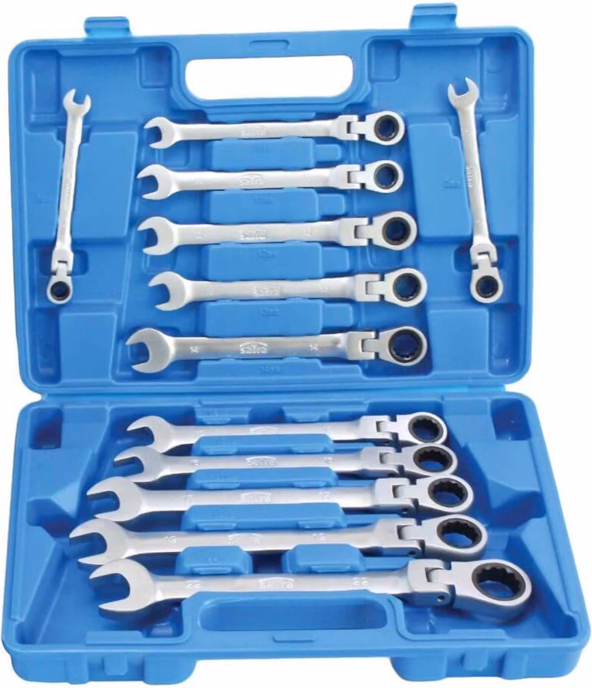 Set di chiavi a cricchetto e cricchetto combinato 12 pezzi 8 - 22 mm