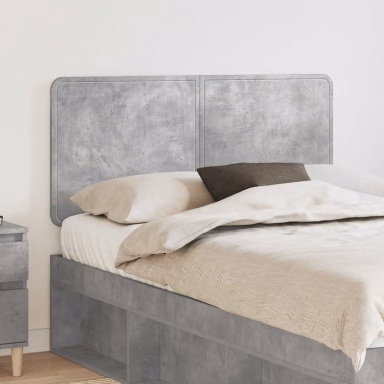 Testiera per letto moderna vidaXL in legno ingegnerizzato grigio cemento con design astratto opaco