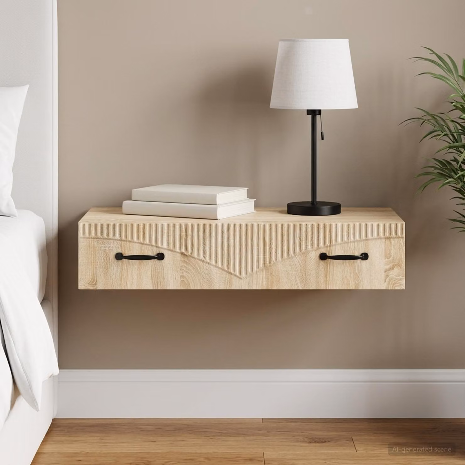 vidaXL Tavolino da Parete Laterale in Rovere Sonoma, L 87,5 x P 34,5 x H 17 cm